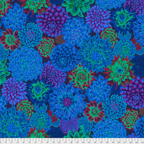 Dancing Dahlias - PWPJ101.Blue || Stash