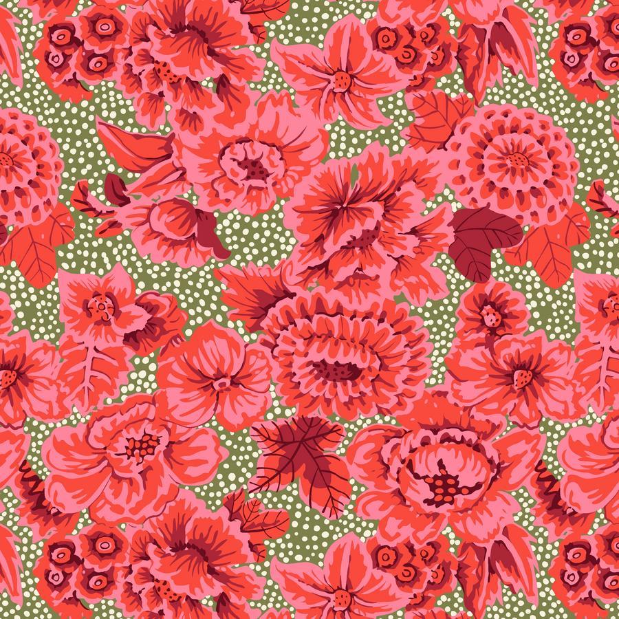 Floral with Dots - PWGP002.Red || Kaffe: From the Archives
