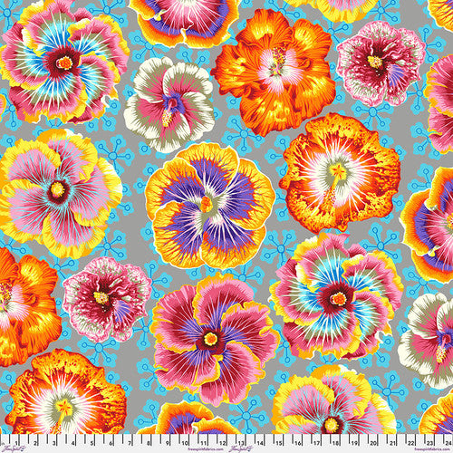 Floating Hibiscus - PWPJ122.Grey || August 2023