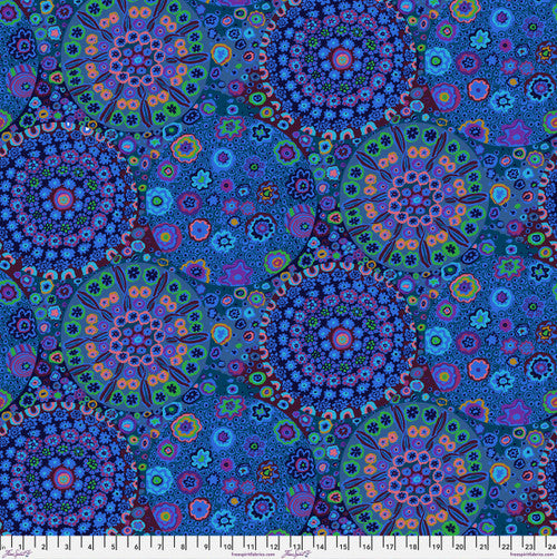 108” Backing Fabric - QBGP006.Millefiore - Blue || Kaffe Quilt Backs