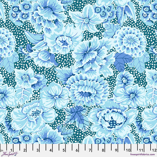 Floral with Dots - PWGP002.Blue  || Kaffe: From the Archives