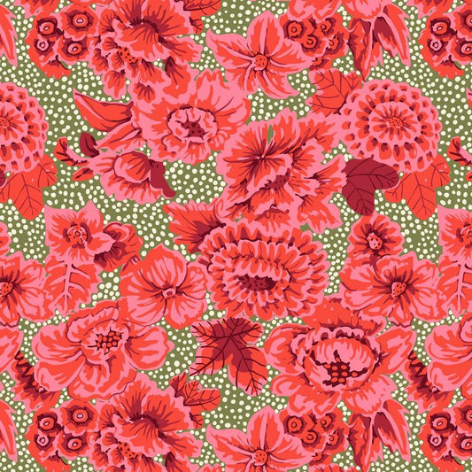 Floral with Dots - PWGP002.Red  || Kaffe: From the Archives