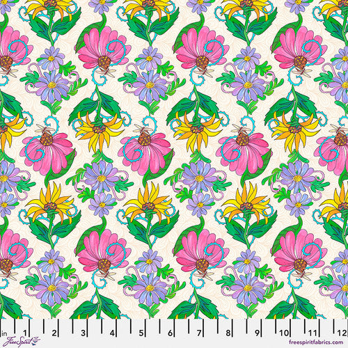 Spring Floral - PWHG007.Cream || Fruitopia - Helen Godden