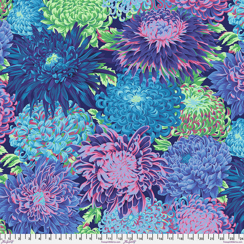 Japanese Chrysanthemum - PWPJ041.BLUE || Classics