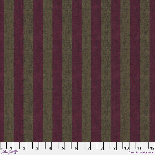 Wide Stripe - SSGP001.Cranberry || Shot Cotton Stripe